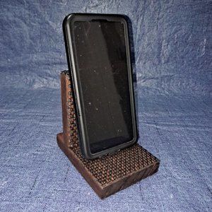 "New" Handmade Wood Desk/Tabletop Holder for Any Cell Phone Video Chat / Bedside